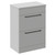 Napoli 390 Gloss Grey Pearl 600mm Floor Standing Vanity Unit for Countertop Basins with 2 Drawers and Gunmetal Grey Handles Left Hand View