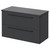 Napoli 390 Gloss Grey 800mm Wall Mounted Vanity Unit for Countertop Basins with 2 Drawers and Matt Black Handles Right Hand View