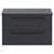 Napoli 390 Gloss Grey 800mm Wall Mounted Vanity Unit for Countertop Basins with 2 Drawers and Matt Black Handles Front View