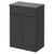 Napoli 390 Gloss Grey 600mm Floor Standing Vanity Unit for Countertop Basins with 2 Doors and Matt Black Handles Right Hand View