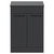 Napoli 390 Gloss Grey 600mm Floor Standing Vanity Unit for Countertop Basins with 2 Doors and Matt Black Handles Front View