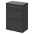 Napoli 390 Gloss Grey 600mm Floor Standing Vanity Unit for Countertop Basins with 2 Drawers and Matt Black Handles Right Hand View