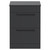 Napoli 390 Gloss Grey 600mm Floor Standing Vanity Unit for Countertop Basins with 2 Drawers and Matt Black Handles Front View