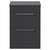 Napoli 390 Gloss Grey 600mm Floor Standing Vanity Unit for Countertop Basins with 2 Drawers and Polished Chrome Handles Front View