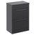 Napoli 390 Gloss Grey 600mm Floor Standing Vanity Unit for Countertop Basins with 2 Drawers and Polished Chrome Handles Left Hand View