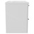Napoli 390 Gloss White 600mm Wall Mounted Vanity Unit for Countertop Basins with 2 Drawers and Matt Black Handles Side View