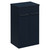 Napoli Deep Blue 500mm Floor Standing Vanity Unit for Countertop Basins with 2 Doors and Gunmetal Grey Handles Left Hand View