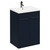 Napoli Deep Blue 600mm Floor Standing Vanity Unit with 1 Tap Hole Basin and 2 Doors with Gunmetal Grey Handles Left Hand View