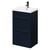 Napoli Deep Blue 500mm Floor Standing Vanity Unit with 1 Tap Hole Basin and 2 Drawers with Gunmetal Grey Handles Right Hand View