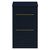 Napoli Deep Blue 500mm Floor Standing Vanity Unit for Countertop Basins with 2 Drawers and Brushed Brass Handles Front View