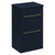Napoli Deep Blue 500mm Floor Standing Vanity Unit for Countertop Basins with 2 Drawers and Brushed Brass Handles Left Hand View