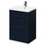 Napoli Deep Blue 600mm Floor Standing Vanity Unit with 1 Tap Hole Basin and 2 Drawers with Gunmetal Grey Handles Right Hand View