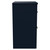 Napoli Deep Blue 600mm Floor Standing Vanity Unit for Countertop Basins with 2 Drawers and Brushed Brass Handles Side View