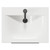 Napoli Deep Blue 600mm Wall Mounted Vanity Unit with 1 Tap Hole Basin and 2 Drawers with Matt Black Handles View from Top