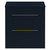 Napoli Deep Blue 800mm Floor Standing Vanity Unit for Countertop Basins with 2 Drawers and Brushed Brass Handles Front View