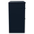 Napoli Deep Blue 800mm Floor Standing Vanity Unit for Countertop Basins with 2 Drawers and Brushed Brass Handles Side View