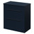 Napoli Deep Blue 800mm Floor Standing Vanity Unit for Countertop Basins with 2 Drawers and Matt Black Handles Right Hand View
