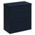 Napoli Deep Blue 800mm Floor Standing Vanity Unit for Countertop Basins with 2 Drawers and Matt Black Handles Left Hand View