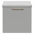 Napoli Gloss Grey Pearl 500mm Wall Mounted Vanity Unit for Countertop Basins with Single Drawer and Brushed Brass Handle Front View