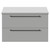 Napoli Gloss Grey Pearl 800mm Wall Mounted Vanity Unit for Countertop Basins with 2 Drawers and Gunmetal Grey Handles Front View