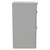 Napoli Gloss Grey Pearl 600mm Floor Standing Vanity Unit for Countertop Basins with 2 Drawers and Gunmetal Grey Handles Side View