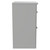 Napoli Gloss Grey Pearl 600mm Floor Standing Vanity Unit for Countertop Basins with 2 Drawers and Matt Black Handles Side View
