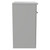 Napoli Gloss Grey Pearl 600mm Floor Standing Vanity Unit for Countertop Basins with 2 Doors and Gunmetal Grey Handles Side View