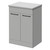 Napoli Gloss Grey Pearl 600mm Floor Standing Vanity Unit for Countertop Basins with 2 Doors and Matt Black Handles Right Hand View