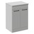 Napoli Gloss Grey Pearl 600mm Floor Standing Vanity Unit for Countertop Basins with 2 Doors and Matt Black Handles Left Hand View