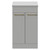 Napoli Gloss Grey Pearl 500mm Floor Standing Vanity Unit for Countertop Basins with 2 Doors and Brushed Brass Handles Front View