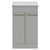 Napoli Gloss Grey Pearl 500mm Floor Standing Vanity Unit for Countertop Basins with 2 Doors and Brushed Brass Handles Front View