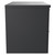 Napoli Gloss Grey 800mm Wall Mounted Vanity Unit for Countertop Basins with 2 Drawers and Brushed Brass Handles Side View