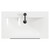 Napoli Gloss Grey 800mm Wall Mounted Vanity Unit with 1 Tap Hole Basin and 2 Drawers with Gunmetal Grey Handles View from Top