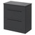 Napoli Gloss Grey 800mm Floor Standing Vanity Unit for Countertop Basins with 2 Drawers and Gunmetal Grey Handles Right Hand View