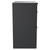 Napoli Gloss Grey 800mm Floor Standing Vanity Unit for Countertop Basins with 2 Drawers and Gunmetal Grey Handles Side View