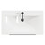 Napoli Gloss Grey 800mm Floor Standing Vanity Unit with 1 Tap Hole Basin and 2 Drawers with Gunmetal Grey Handles View from Top