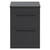 Napoli Gloss Grey 600mm Floor Standing Vanity Unit for Countertop Basins with 2 Drawers and Gunmetal Grey Handles Front View