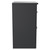 Napoli Gloss Grey 600mm Floor Standing Vanity Unit for Countertop Basins with 2 Drawers and Gunmetal Grey Handles Side View