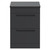 Napoli Gloss Grey 600mm Floor Standing Vanity Unit for Countertop Basins with 2 Drawers and Matt Black Handles Front View