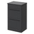 Napoli Gloss Grey 500mm Floor Standing Vanity Unit for Countertop Basins with 2 Drawers and Gunmetal Grey Handles Right Hand View