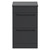 Napoli Gloss Grey 500mm Floor Standing Vanity Unit for Countertop Basins with 2 Drawers and Gunmetal Grey Handles Front View