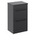 Napoli Gloss Grey 500mm Floor Standing Vanity Unit for Countertop Basins with 2 Drawers and Gunmetal Grey Handles Left Hand View