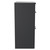 Napoli Gloss Grey 500mm Floor Standing Vanity Unit for Countertop Basins with 2 Drawers and Gunmetal Grey Handles Side View