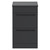 Napoli Gloss Grey 500mm Floor Standing Vanity Unit for Countertop Basins with 2 Drawers and Matt Black Handles Front View