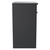 Napoli Gloss Grey 600mm Floor Standing Vanity Unit for Countertop Basins with 2 Doors and Matt Black Handle Side View