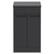 Napoli Gloss Grey 500mm Floor Standing Vanity Unit for Countertop Basins with 2 Doors and Matt Black Handles Front View
