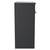 Napoli Gloss Grey 500mm Floor Standing Vanity Unit for Countertop Basins with 2 Doors and Matt Black Handles Side View