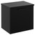 Napoli Nero Oak 500mm Wall Mounted Vanity Unit for Countertop Basins with Single Drawer and Gunmetal Grey Handle Left Hand View