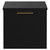 Napoli Nero Oak 500mm Wall Mounted Vanity Unit for Countertop Basins with Single Drawer and Brushed Brass Handle Front View