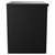 Napoli Nero Oak 500mm Wall Mounted Vanity Unit for Countertop Basins with Single Drawer and Brushed Brass Handle Side View
